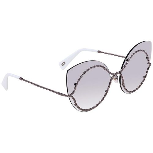 Kính Mát Marc Jacobs Gray Mirror Shaded Silver Cat Eye Ladies Sunglasses